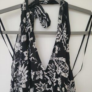 Harold's Black and White Halter Dress